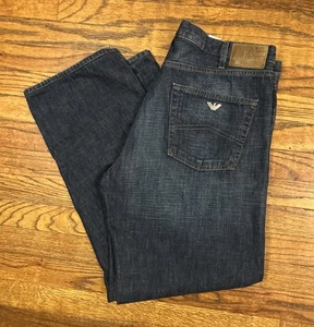 ARMANI JEANS SIMIN T S.P.A. ÍNDIGO JEANS 38 X 30 - Hecho en Italia Botón Mosca - Imagen 1 de 11