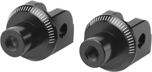 Puig Adventure Footpeg Adaptors For Suzuki SFV650 Gladius 2009-2015 Black Front - Picture 1 of 3