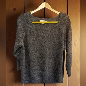Maglione donna scollo a V antracite Liz Claiborne festa capodanno vacanze - Foto 1 di 5