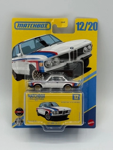 2026 MATCHBOX COLLECTORS 12/20 1973 BMW CSL 3.0 WHITE M RACE LIVERY - Image 1 of 1