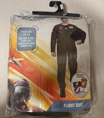 Disfraz Top Gun Maverick Traje de Vuelo Adulto Plus XXL Talla 48-52 Foto 1 de 3