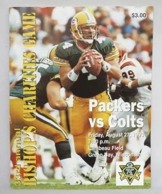 Bishops Charity Program: Green Bay Packers vs Indianapolis Colts - Aug 27, 1993 - Image 1 of 3