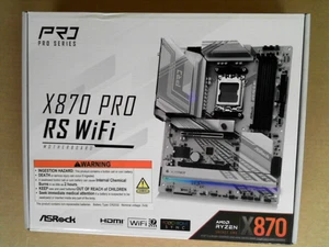 ASRock X870 Pro RS WiFi AMD Ryzen Socket AM5 ATX Motherboard USB4 DDR5 8000 MHz - Bild 1 von 2