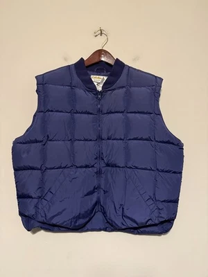 🥶 Cabelas Vest Mens XL Blue Premier Northern Goose Down Insulated Puffer - Image 1 of 4
