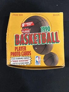 1990-91 Fleer Basketball Jumbo Cello Box 24 Packs Factory Sealed MICHAEL JORDAN - Picture 1 of 9