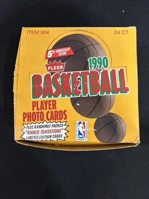 Caja de violonchelo Jumbo Fleer Basketball 1990-91 24 paquetes sellados de fábrica MICHAEL JORDAN Foto 1 de 4