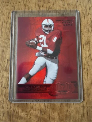 Fútbol retro Fleer 2012 Roger Craig gemas de metales preciosos refractor rojo ¡19/100! Foto 1 de 2