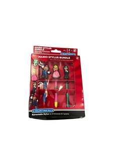 New Mario Stylus Bundle 3 Retractable Stylus Pens All Nintendo DS Systems Peach - Picture 1 of 4