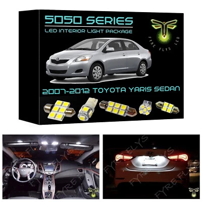 Kit pacote de luzes interiores LED brancas Toyota Yaris Sedan 5050 série 2007-2012 - Imagem 1 de 4