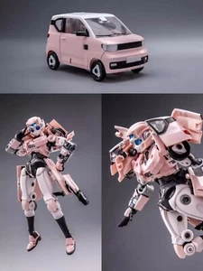 Transformation Scifgure Industry Pink Van MINI EV Nebula Mini Car Robot Toy 14cm - Picture 1 of 8