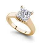 Solitaire 2.75 Carat Vs1/F Princess Cut Diamond Engagement Ring Treated