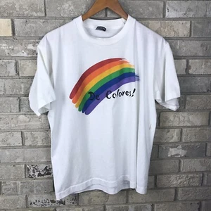 Vintage 80er 90er De Colores Hahn Jesus Herr Gott Herren L Einzelnaht T-Shirt - Bild 1 von 6
