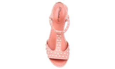  Breckelle's Blush Ester-16 Suede Studded Flats US 8 Regular (M,B) - Image 1 of 4