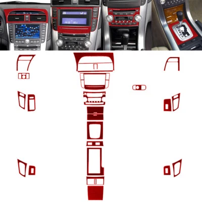 28pcs Red Carbon Fiber Full Kits Sticker Trim For Acura TL 2004-08 - Imagem 1 de 4