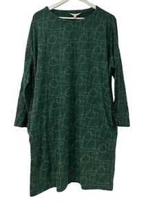 Seasalt Whitesands Bay Oversized Dress in Green Linear Abstract Grove ~ UK 12 - Imagen 1 de 8