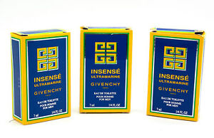 Insense Ultramarine by Givenchy 1/4 fl oz EDT Mini Splash Men (Package of 3)