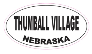 Pegatina de parachoques ovalada Thumball Village Nebraska D7086 euro ovalada - Imagen 1 de 1
