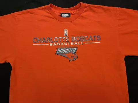 VINTAGE Charlotte Bobcats T Shirt XL NBA Tag Hornets All Star Cover