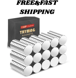 150 Neodymium Magnets 12X2Mm Small Strong Round Rare Earth Refrigerator Home N35 - Picture 1 of 7