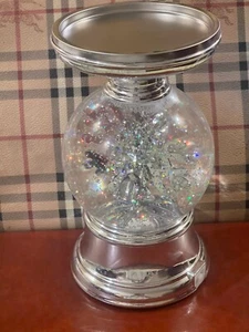 Bath and Body Works Snowflake Snow Globe Candle Holder - Holds 3 Wick Candle NEW - Picture 1 of 6