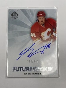 Greg Nemisz 2010 SP FUTURE WATCH AUTOGRAPH #244 Calgary Flames  /999 - Picture 1 of 4