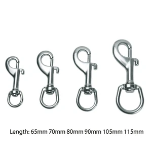 Stainless Steel Swivel Bolt Snap Hook Clasp Dog Leash Clip Connector L 65-115mm - Picture 1 of 7
