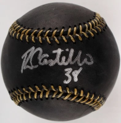 RUSNEY CASTILLO FIRMADO OML CUERO NEGRO RAWLINGS BOLA STATEN ISLAND FERRYHAWKS Foto 1 de 2