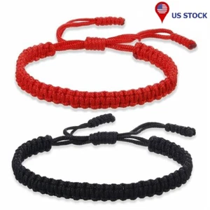 Braided Red String Bracelet Adjustable Lucky Bangle Women Men Jewelry Gift USA - Picture 1 of 16