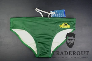 Turbo mens forest green Water Polo Swim Brief swimwear swimsuit size 32 34 36 - Picture 1 of 8