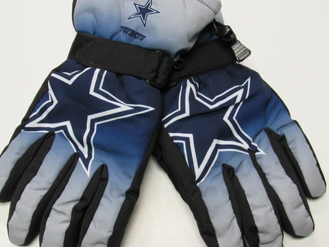 Dallas Cowboys Winter Ski Gloves Tailgate Game Men's Size Large/XL Forever BLUE Cover