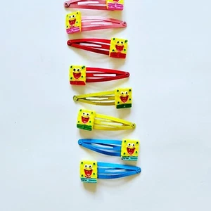 Arcos para el cabello hechos a mano - espectáculos para niños - Bob Esponja #8 clips para el cabello - Imagen 1 de 5