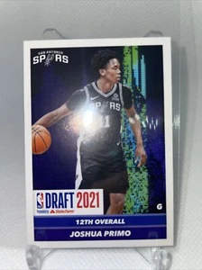 Colección de pegatinas Panini 2021-22 Joshua Primo #96 novato de los San Antonio Spurs - Imagen 1 de 2