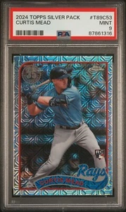 2024 Topps Silver Pack 1989 cromo promoción Curtis Mead novato RC PSA 9 como nuevo - Imagen 1 de 2