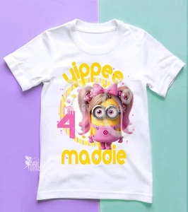 Minions Pink Birthday Shirt, Minions Birthday Shirts, Pink Minions Family Shirts - Picture 1 of 10