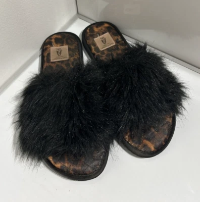 Ladies Size Medium Hush Puppies Leopard Print Slippers - G/VGC - Pit Sky - Comfy - Image 1 of 4