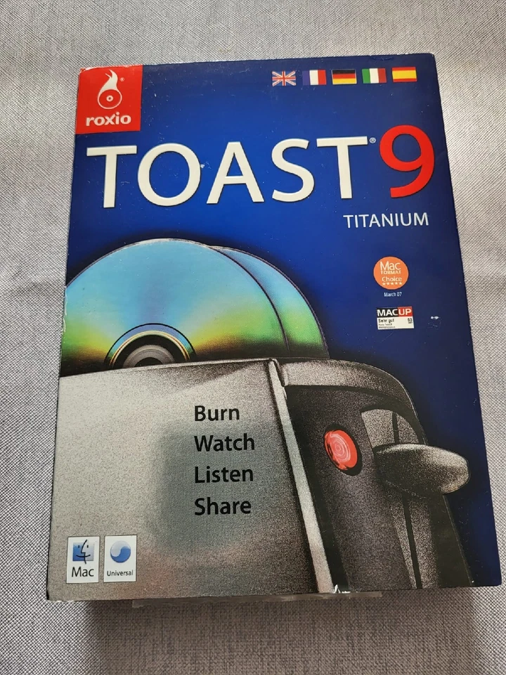 Roxio Toast 9 Titanium (for Mac) in Retail Box Full Version - Image 1 of 4