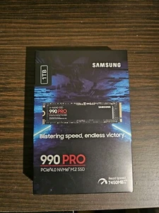 New. Samsung 990 PRO 1TB PCIe 4.0 NVMe M.2 Solid State Drive - MZV9P1T0BW - Afbeelding 1 van 2