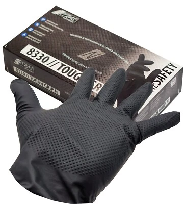 Nitril Tough Grip Handschuhe 50-1000 St. Werkstatt Labor Arbeitshandschuhe M-XL - Bild 1 von 4