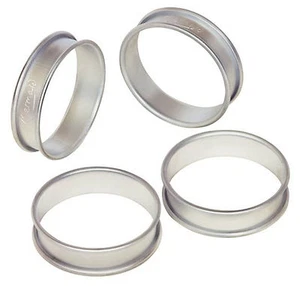 Mermaid Crumpet Rings Set of 4 Aluminium Muffin Mould Poached Egg 8.5 cm Ring - Picture 1 of 2