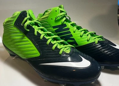 NIKE VAPOR SPEED D 3/4 FOOTBALL CLEATS SEAHAWKS COLORS 643160 411 MENS SIZE 14.5 - Image 1 of 4