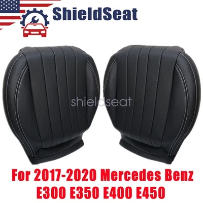 Cubierta de cuero negra para Mercedes Benz E300 E350 2017-2020 ambos lados inferior Foto 1 de 4