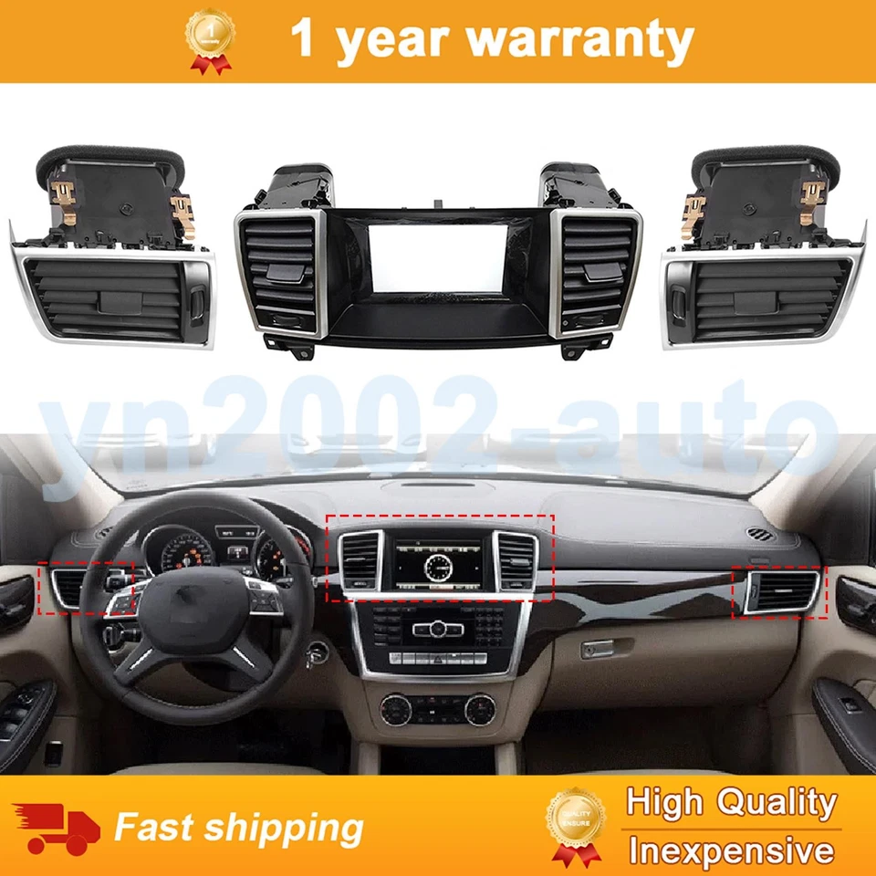 Front Dashboard Air Vent Grill &Center Dashboard For Benz W166 ML320 ML350 GL400 - Imagem 1 de 4