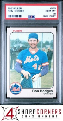 Fleer #545 Ron Hodges Mets 1983 PSA 10 Foto 1 de 2