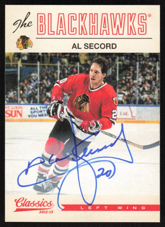 2012-13 Panini Classics Signatures Autographs #22 Al Secord Chicago Blackhawks - Image 1 of 2