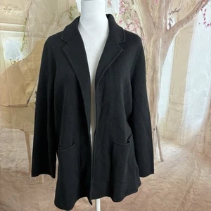 NEW Talbots Black Blazer Classic Cardigan Jacket Sz 1X Petite - Picture 1 of 8