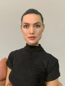 1:6 Angelina Jolie Beauty Girl Head Sculpt Fit 12" Female Action Figure Body - Picture 1 of 19