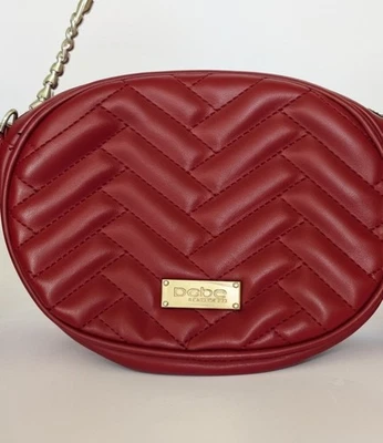 BeBe Red Quilted  Cross Body Purse Bag Canteen  Pre-Owned Excellent Condition - Image 1 of 4