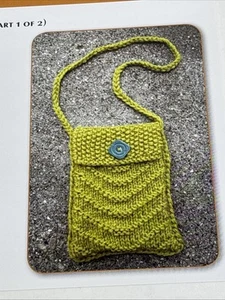 Chevron Mini Purse Knitting Pattern Cards Pages - Picture 1 of 3