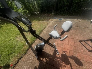 Black Tousains Foldable Exercise Bike Designed For All Fitness Level For Workout - Picture 1 of 4