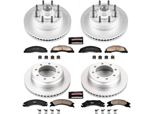 Front and Rear Brake Pad and Rotor Kit For Ford E350 Super Duty TJ425ZX - Imagem 1 de 1